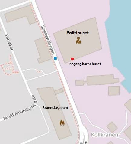 Kart som viser hvor barnehuset ligger
